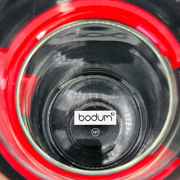 80s Bodum Denmark Red Round Handles Tall Coffee Cup PAIR Vintage Retro Kitchen - Picture 8 of 10